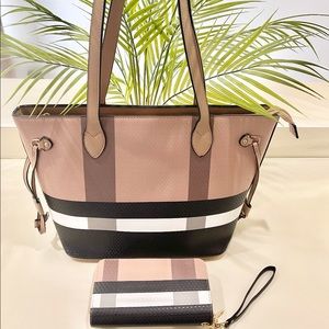 BEAUTIFUL LARGE TOTE & WALLET SET